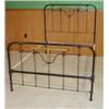 Image 1 : WROUGHT IRON AND BRASS BED