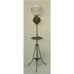 VICTORIAN BRADLEY & HUBBARD BRASS PIANO LAMP