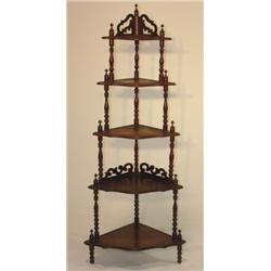 VICTORIAN WALNUT CORNER SHELF