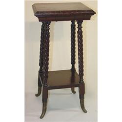 MAHOGANY TWISTED LEG PLANT STAND