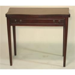 MAHOGANY FLIP-TOP CARD TABLE