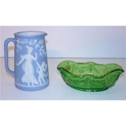 2 PC. LOT OF WEDGWOOD AND DELAWARE GLASS