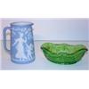 Image 1 : 2 PC. LOT OF WEDGWOOD AND DELAWARE GLASS