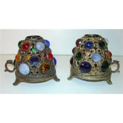 PR. OF ORNATE BRASS CANDLEHOLDERS