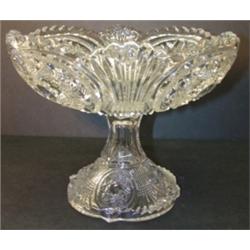 EARLY AMERICAN PATTERN GLASS COMPOTE