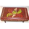 Image 2 : PRIMITIVE RED PAINTED FOOTSTOOL