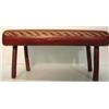 Image 3 : PRIMITIVE RED PAINTED FOOTSTOOL