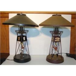 PR. OF FIGURAL TABLE LAMPS W/GENTLEMAN