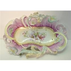 GERMAN H.P. & FLORAL DEC. DISH