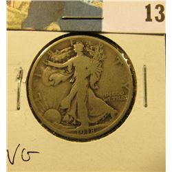 1918 P Walking Liberty Half Dollar, VG.