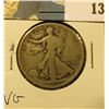 Image 1 : 1918 P Walking Liberty Half Dollar, VG.