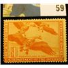 Image 1 : 1944 RW11 U.S. Federal Migratory Waterfowl Stamps, Unused, OG, Hinged.