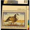 Image 1 : 1997 RW64 U.S. Federal Migratory Waterfowl Stamps, Unused plate number single, OG, NH. VF.