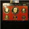 Image 1 : 1978 S U.S. Proof Set with Eisenhower Proof Dollar. Deep mirror Cameo frosted Six-piece Set.