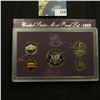 Image 2 : 1989 S Deep Mirror Cameo U.S. Proof Set. Original as issued. Five-piece Set.