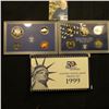 Image 2 : 1999 S Deep Mirror Cameo U.S. Proof Set. Original as issued. Nine-piece Set.