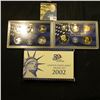 Image 1 : 2002 S Deep Mirror Cameo U.S. Proof Set. Original as issued. Ten-piece Set.
