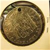 Image 2 : 1819 SILVER 4 REALES HOLED.  THIS BOOKS FOR $175 IN VERY GOOD.  THIS IS A GOOD "HOLE FILLER" FOR YOU