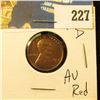1917 D Lincoln Cent - AU red