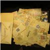 Image 1 : Large group of foreign cancelled stamps, this one includes an envelope of German WWII era & examples