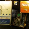 Image 1 : Large Box of Misc Coin Supplies - includes a 2005 red book, box of 100 cent coin tubes, Blue whitman