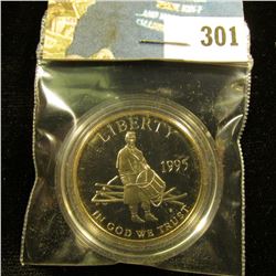 1995 S Deep Mirror Proof Cameo Civil War Drummer Boy Commemorative Half-Dollar, encapsulated.