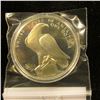 Image 2 : 1984 S U.S. Olympics Cameo Frosted Proof Silver Dollar, stylized Eagle reverse, encapsulated.
