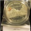 Image 2 : 1743-1993 S U.S. Cameo Proof Silver Dollar "Thomas Jefferson -Architect of Democracy", encapsulated.