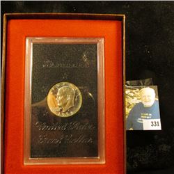 1973 S Cameo Proof Eisenhower Silver Dollar in original brown box. This is the rare one, which was $