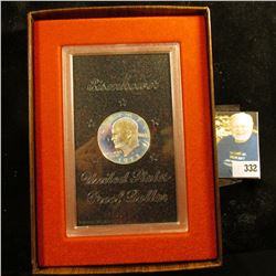 1973 S Cameo Proof Eisenhower Silver Dollar in original brown box. This is the rare one, which was $