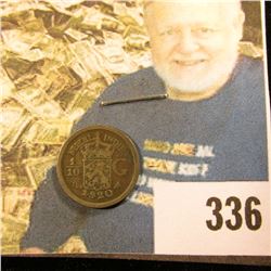 1920 Netherlands East Indies 1/10 Gulden, Y14, VF.