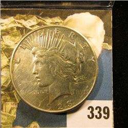 1923 S U.S. Peace Silver Dollar, VF.