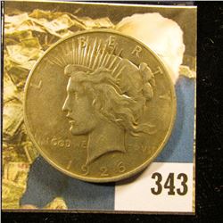 1926 D U.S. Peace Silver Dollar, Fine.