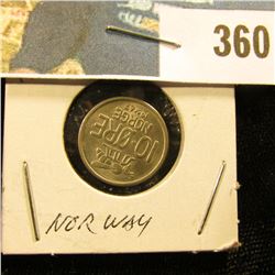 1967 Norway 10 Ore, Brilliant Uncirculated.