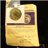Image 1 : American Eagle Series B "Double Eagle" Commemorative with certificate of Authenticity. Layered in bo