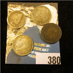 1820 era French Silver Coin; 1960 Venezuela .835 Fine Silver 25 Centimes; Great Britain Three Pence 