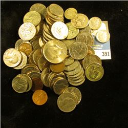 Approximately $16 face value in old unsorted U.S, coins including Silver.