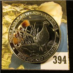 North America Upland Game Birds Ring-Necked Pheasant North American Hunting Club 39 mm medal layered