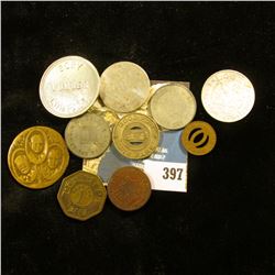 Group of Tokens some of which are from Ottumwa, Iowa including a "Mission Pin Pool Check"; "Sory Lum