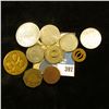Image 1 : Group of Tokens some of which are from Ottumwa, Iowa including a "Mission Pin Pool Check"; "Sory Lum