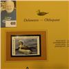 Image 2 : 2001 Delaware Migratory Waterfowl $6.00 Stamp depicting an Oldsquaw Duck, Mint, unsigned, in vinyl p