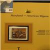 Image 2 : 2001 Maryland Waterfowl $6.00 Stamp depicting a pair of American Widgeon, Mint, unsigned, in vinyl p