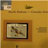 Image 2 : 2001 North Dakota Waterfowl $6.00 Stamp depicting a pair of Canada Geese, Mint, unsigned, in vinyl p