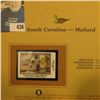 Image 2 : 2001 South Carolina Waterfowl $5.50 Stamp depicting a pair of Mallard Ducks, Decoy, and Dog, Mint, u