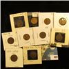 Image 1 : 1909 P VDB Fine, (5) 1910 P grading up to VF, (2) 11 P, 12 P & D Lincoln Cents, all carded and ready