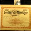 Image 1 : June 17th, 1892 Keokuk, Iowa Stock Certificate No. 3 for 100 Shares of "Gate City Electric Street Ra