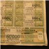Image 2 : 1922 50,000 mark German bond with interest coupons attached. Nice condition.