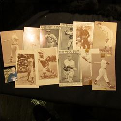 (3) Sports Hobbyist Advertising cards including: Mike Kelly, Hank Sauer, & John Pepper Martin; (4) d