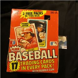 1981 Fleer Box with several hundred 1981 Fleer Baseball Trading Cards, none in original packs.