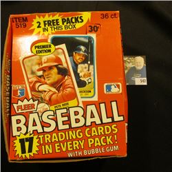 1981 Fleer Box with several hundred 1981 Fleer Baseball Trading Cards, none in original packs.
